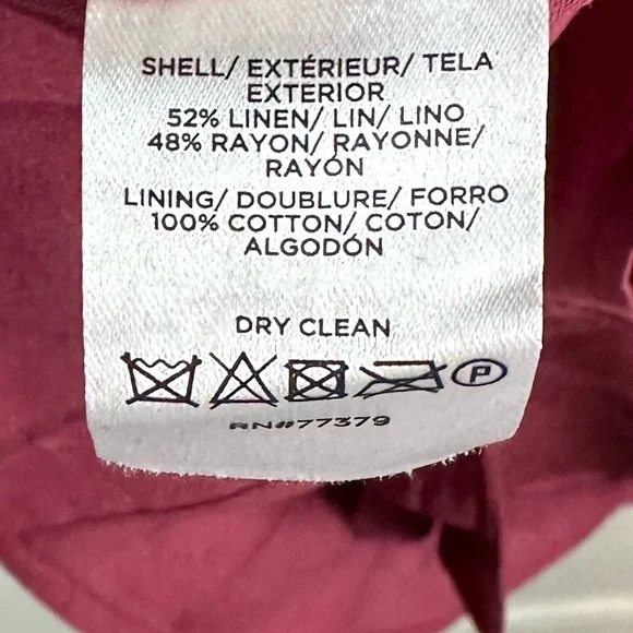 Ann Taylor Linen Blend Square Neck Button Down Midi Dress Women’s 16 NWT - Picture 7 of 8